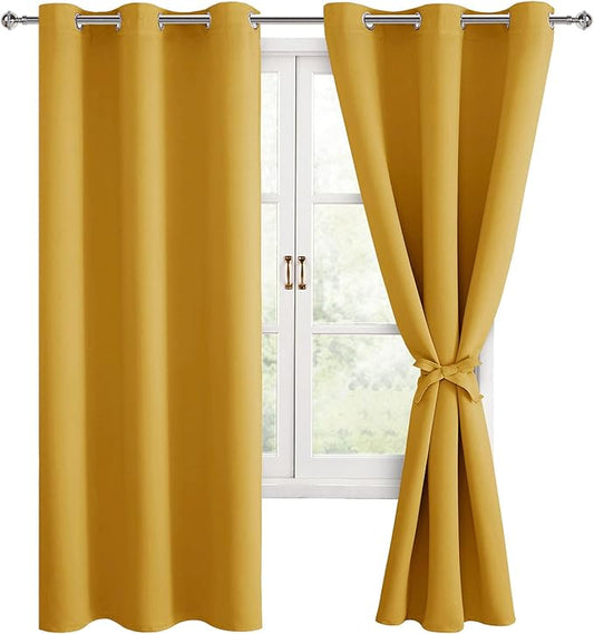 Hiasan Blackout Curtains for Bedroom, 42 x 63 Inches Length by Hiasan