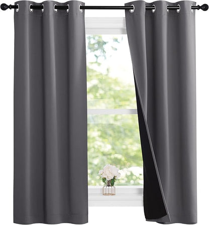 NICETOWN 100% Blackout Short Curtains - Image 2