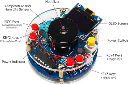 STEM Electronic DIY Kit Humidifier Soldering Project Kit, Temperature OLED - Image 5