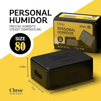 Cbros Humidor 69% Two- Way Humidity Control Box Powered by Boveda, Moisture - Image 4