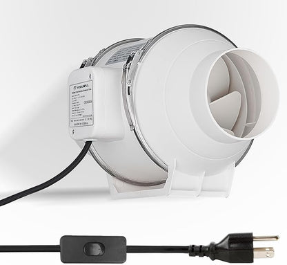 modunful 8 Inch Duct Fan with Switch Inline Ventilation Exhaust Fan 3-pin by modunfulbathroom