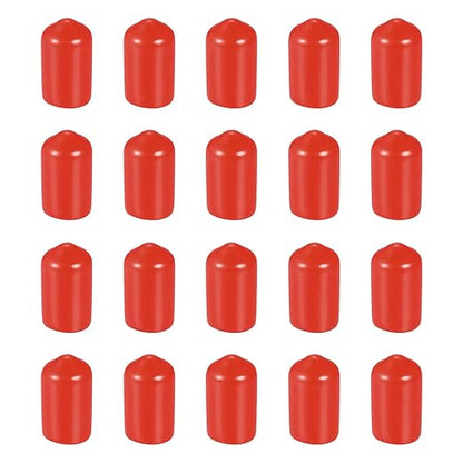 DMiotech 20 Pack 5/16" ID Red Screw Thread Protectors Rubber End Caps Bolt by DMiotech