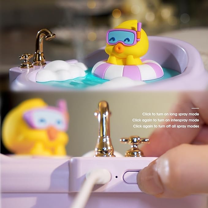 Cute Humidifier for Bedroom, Top Fill 0.34L Desk Mini Humidifier Aroma Diffuser - Image 5