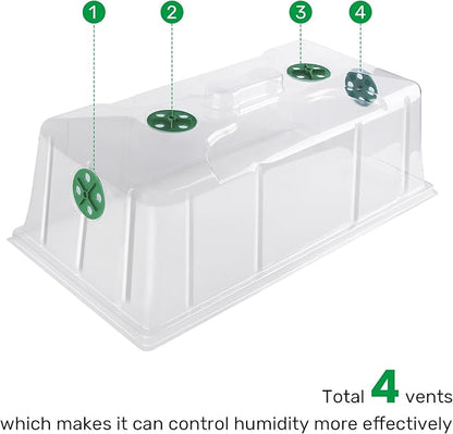 MIXC 10 Pack Humidity Dome 7" Tall Extra Strength, 1020 Growing Trays Cover - Image 4