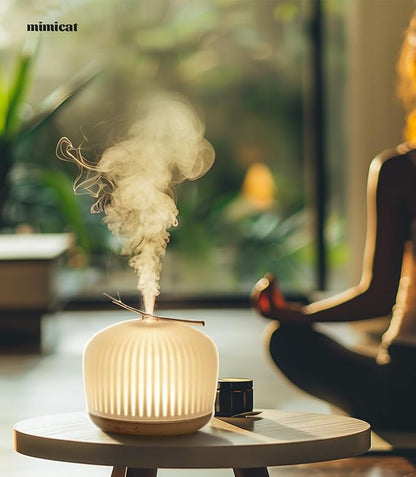 mimicat Quiet Aromatherapy Diffuser Glass: 230ML Ultrasonic Cool Mist Scent - Image 6