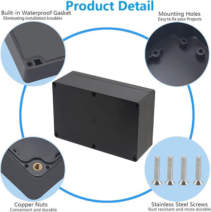 Outdoor Waterproof Junction Box IP67 Project Box ABS Black Electrical Boxes - Image 6
