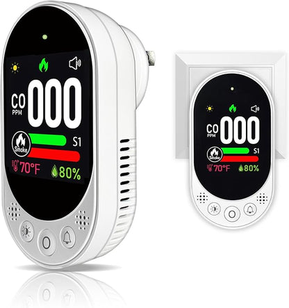 4-in-1 Plug-in Smoke & Carbon Monoxide Alarms by VETOUCH