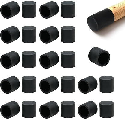 25 Pcs 3/4" Round Chair Leg Tips Caps, Silicone Rubber Furniture Leg Floor by BOPOREAE