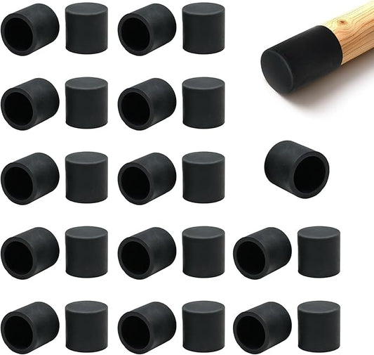 25 Pcs 3/4" Round Chair Leg Tips Caps, Silicone Rubber Furniture Leg Floor by BOPOREAE