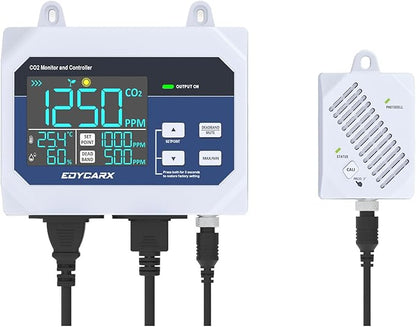 CO2 Controller with Temperature and Humidity Display Day and Night with Relay by EDYCARX