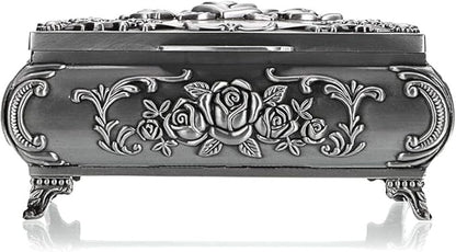 Hipiwe Vintage Metal Jewelry Box Small Trinket Jewelry Storage box - Image 8