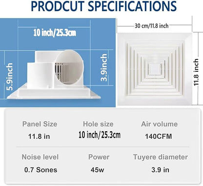 Bathroom Fan Ceiling Mount Exhaust Ventilation Fan Ceiling Exhaust Fan - Image 2