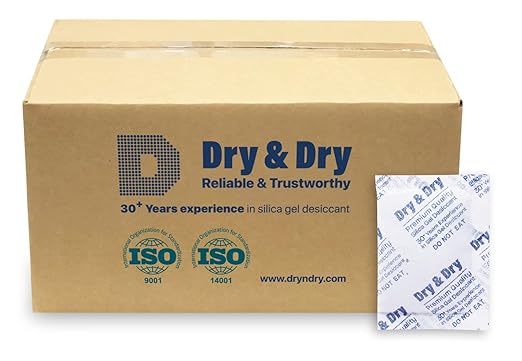 Dry & Dry 10 Gram Silica Gel Packets, Rechargeable Fabric Silica Gel Packs by DryDry