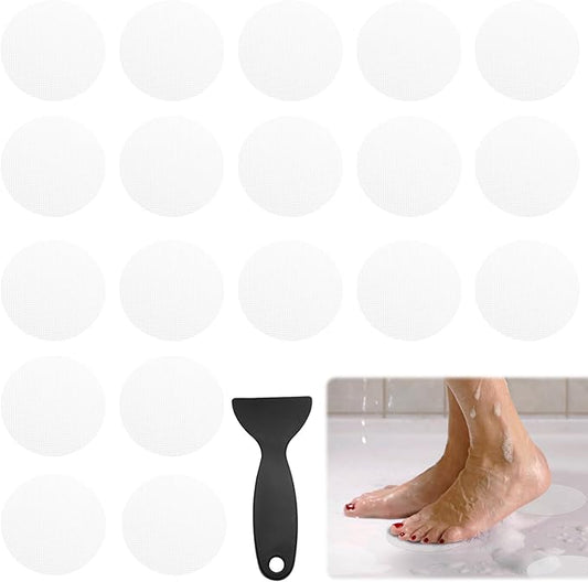 24 PCS Bathtub Non Slip Stickers Clear Adhesive Decals Round Shape Anti Slip by Coufce