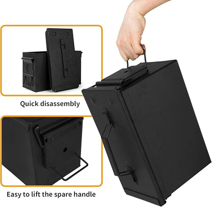 GUGULUZA Metal Ammo Can 30/50 Cal, Lockable Bullet Storage Case, Waterproof & - Image 6