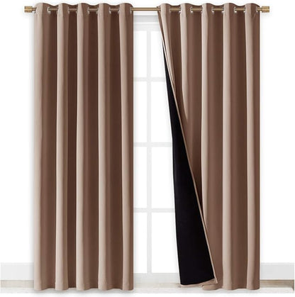 NICETOWN Warm Curtains for Winter, 100% Blackout Curtains Thermal, Noise by NICETOWN