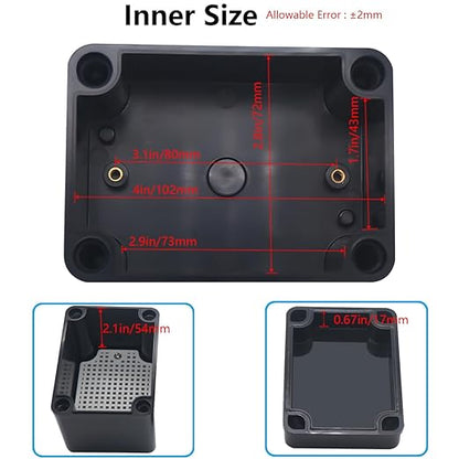 Junction Box, IP67 Waterproof ABS Black Project Box - Image 4