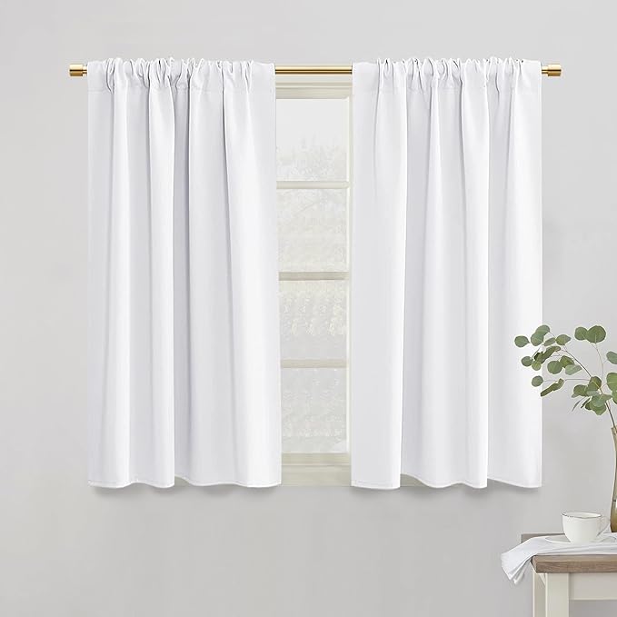 PANELSBURG White Short Curtain Panels by PANELSBURG