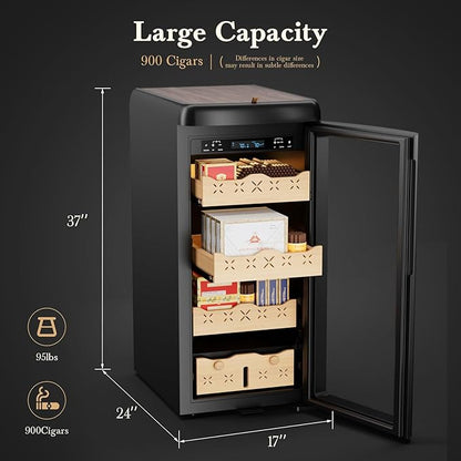 115L Intelligent Temperature and Humidity Adjustable Electronic Cigar Humidor - Image 2
