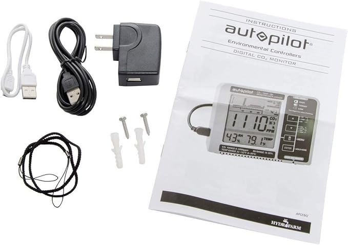 Autopilot APCEM2 Desktop Hydroponic Gardening CO2 RH Temperature Monitor and - Image 7