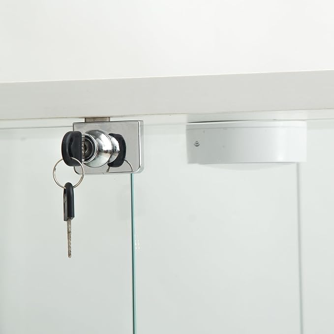 Yoluckea 4 Shelves Glass Display Cabinet - Image 9