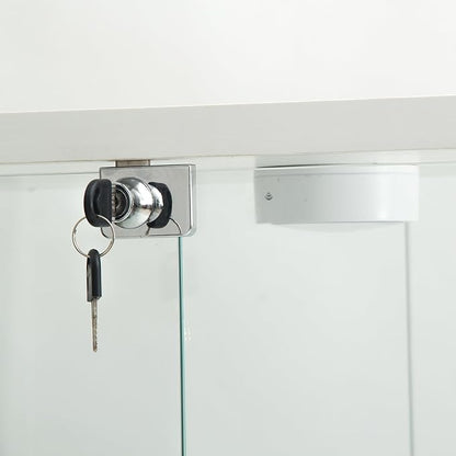 Yoluckea 4 Shelves Glass Display Cabinet - Image 9