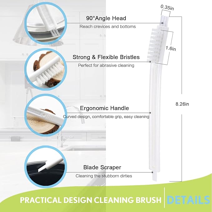 Small Scrub Brushes for Cleaning, Crevice Cleaning Tool Set for Track Juicer - Image 2