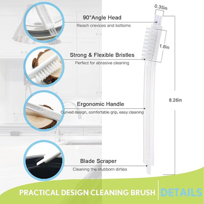 Small Scrub Brushes for Cleaning, Crevice Cleaning Tool Set for Track Juicer - Image 2