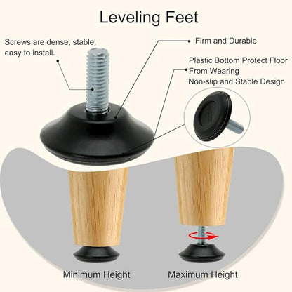 uxcell M8 x 25 x 40mm Screw on Furniture Glide Leveling Feet Floor Protector - Image 4