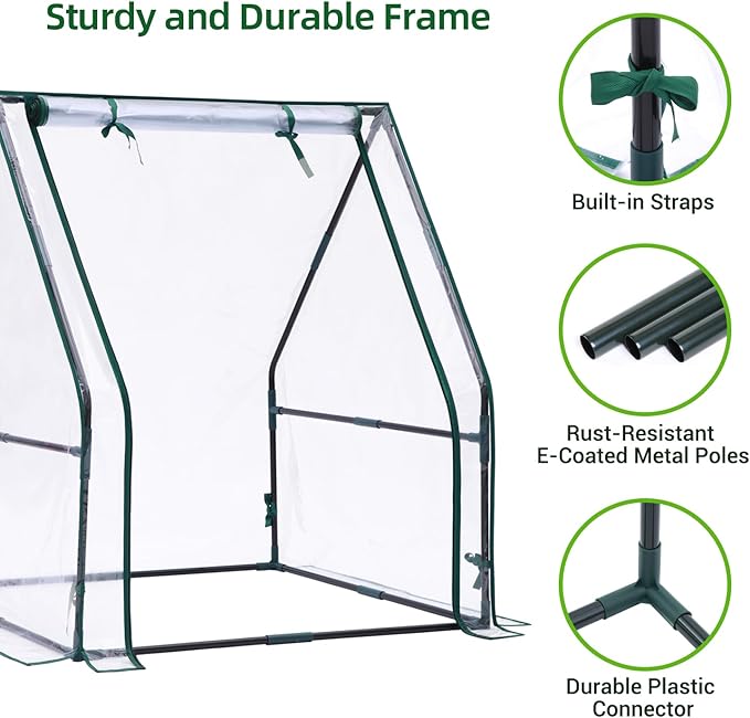 Mini Greenhouse for Indoor Outdoor: Ohuhu Portable Green House - Image 6