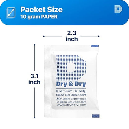 Dry & Dry 10 Gram Silica Gel Packets Silica Gel Desiccants, Silica Gel Packs - Image 7