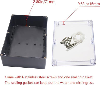 Project Box IP65 Waterproof Junction Box ABS Plastic Black Electrical Boxes DIY - Image 4