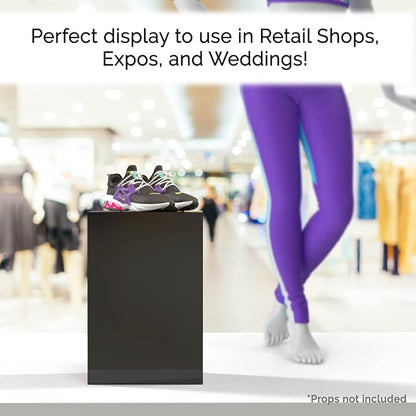 Acrylic Display Riser Box with One Open Side Versatile Glossy Black 12" x 12" x - Image 2