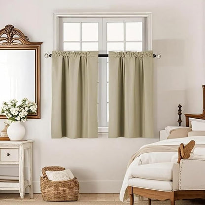 Easy Home 2 Panels Blackout Tier Curtain - Image 6