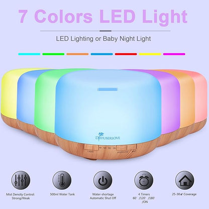 Diffuserlove Diffuser Essential Oil Diffusers 500ML Remote Control Aroma - Image 3