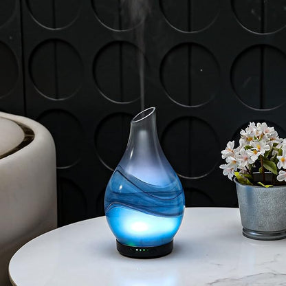 MAXWINER Essential Oil Diffusers Handmade Art Glass Ultrasonic Aromatherapy - Image 3