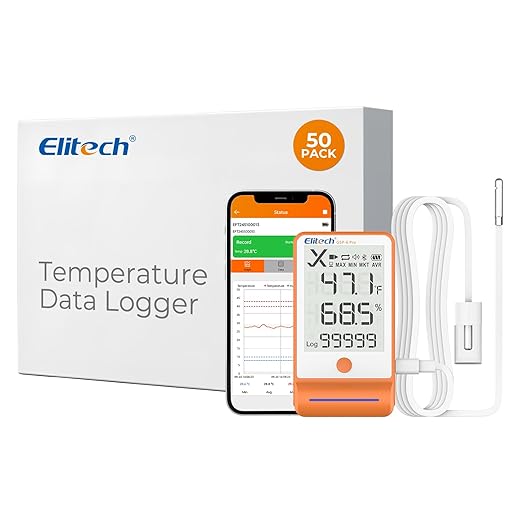 Elitech 50pack Bluetooth Thermometer Data Logger Temperature by Elitech