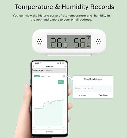 WiFi Thermometer Hygrometer: Smart Temperature Humidity Sensor, Indoor Room - Image 2