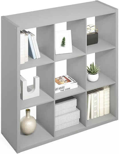 Furinno Simple Cube Storage Organizer, 9-Cube Display Shelf, Open Back Shelving - Image 5