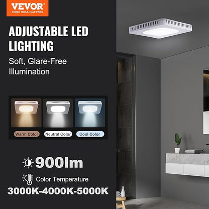 VEVOR Bathroom Exhaust Fan, 110 CFM High-Efficiency Ventilation, Remote Control - Image 4