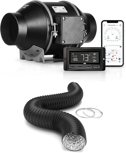 iPower 6 Inch Inline Duct Ventilation Smart Fan by iPower