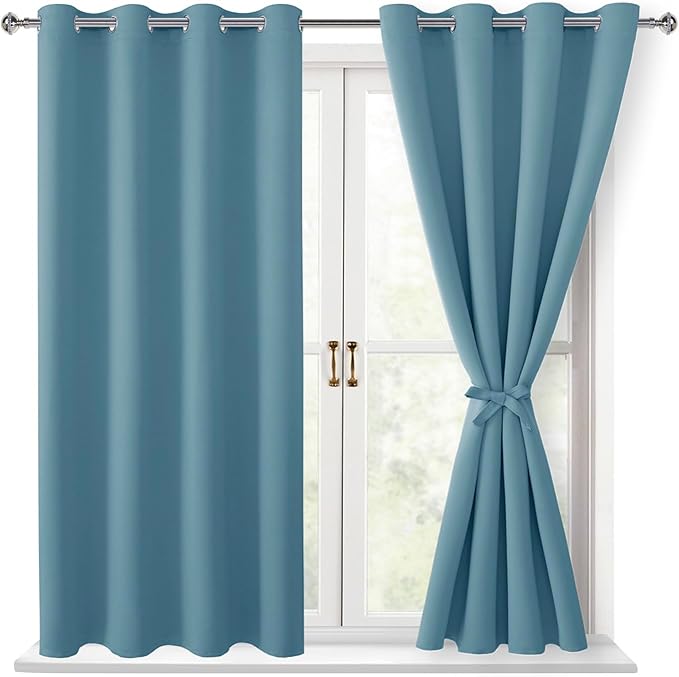 Hiasan Blackout Curtains for Bedroom, 52 x 54 Inches Long by Hiasan