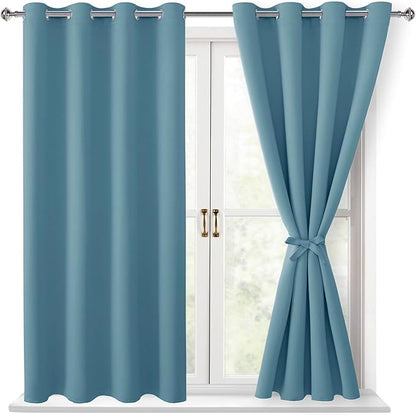 Hiasan Blackout Curtains for Bedroom, 52 x 54 Inches Long by Hiasan
