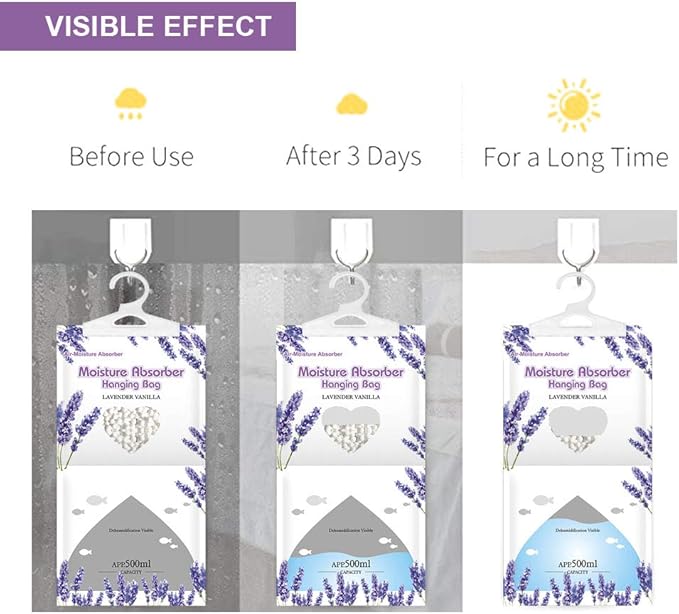 CANAGER Hanging Moisture Absorber, Lavender Vanilla Moistureproof Hanging - Image 6