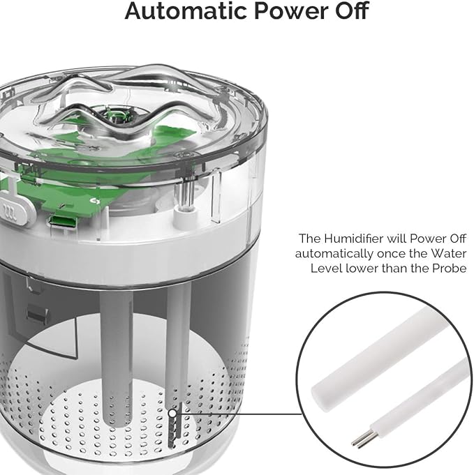 Green Portable Mini Humidifier, 500ml Small Cool Mist USB Desktop Humidifier - Image 6