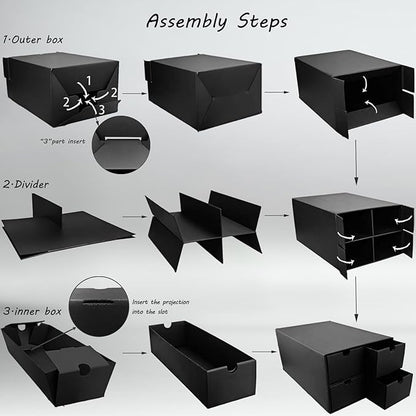 6 Sets Trading Card Storage Boxes, Includes 24-750 CT Boxes & 96 Dividers - Image 4