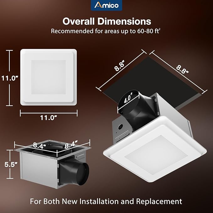 Amico Bathroom Exhaust Fan - Image 2