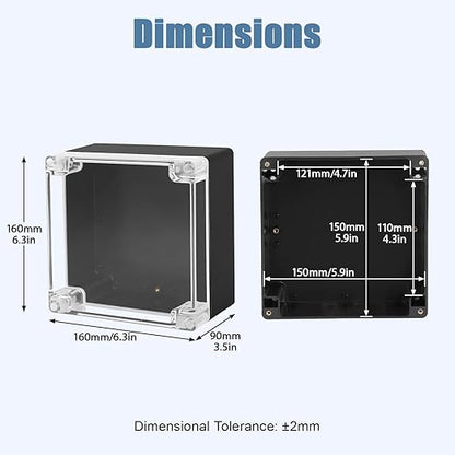 LeMotech Electrical Box Clear Cover Project Box IP65 Waterproof Junction Box - Image 2
