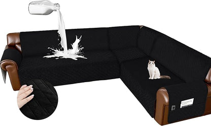 Arfntevss Waterproof Sectional Couch Covers L Shape Washable Velvet Sofa Cover by Arfntevss