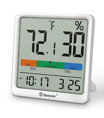Geevon Digital Indoor Thermometer Hygrometer, Wireless Temperature Humidity by GEEVON
